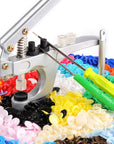 Snaps and Snap Pliers Set, 375 Sets T5 Plastic Buttons for Sewing and Crafting