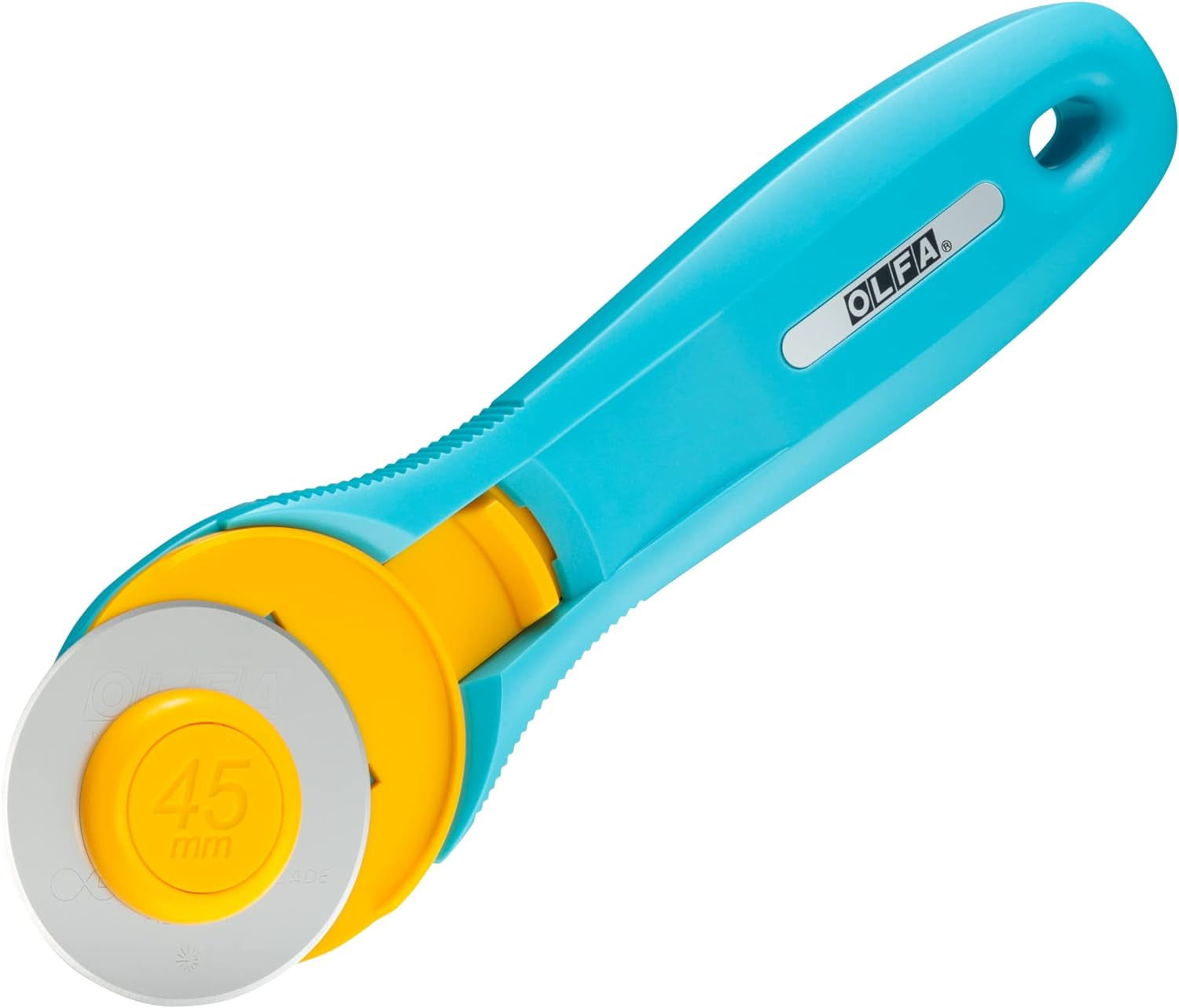 45Mm Quick-Change Rotary Cutter (RTY-2/C) - Rotary Fabric Cutter W/ Blade Cover for Crafts, Sewing, Quilting, Replacement Blade:  RB45-1 (Aqua)