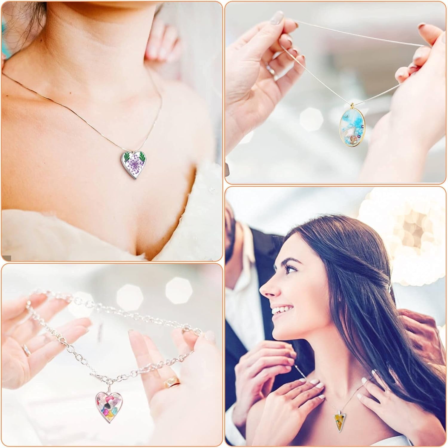 Open Bezels for Resin,80 Pcs of Resin Casting Frame Pendant, Open Frame Pendant, Open Back Frame Pendant, Geometric Hollow Mold Pendant, Frame Pendants for Earrings, Necklace, Bracelet, DIY Crafts