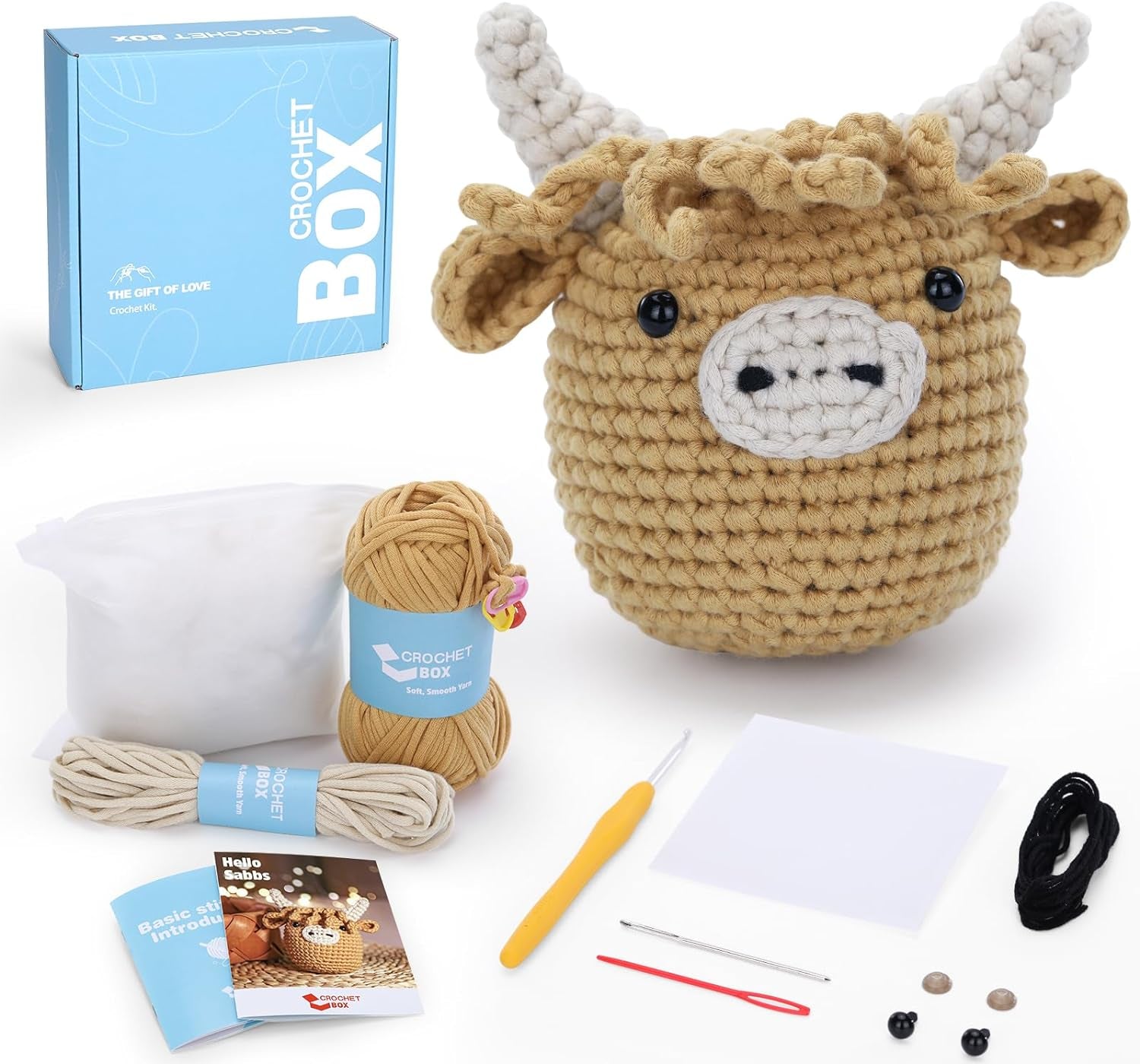Crochet Kit for Beginners - Bee Crochet Kit, Learn to Crochet, All You Need In, Videos, Instructions, Soft Yarn, Birthday Gift for Adults