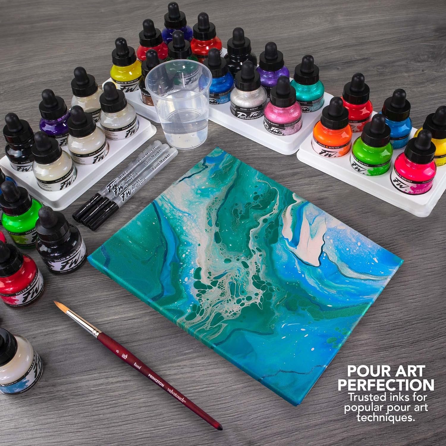 Bottle Black - Versatile Acrylic Drawing Ink for Artists and Students - Permanent Calligraphy Ink - Archival Ink for Illustrating and More