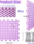 Blocking Mats for Knitting, Extra Thick Crochet Blocking Mats for Crochet Projects, Blocking Mats Boards for Crochet Projects with 150 T-Pins and Storage Bag for Knitting Supplies