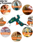 Hot Glue Gun with 30 Glue Sticks, Fast Preheating Hot Melt Gun, Mini Glue Gun Kit for Kids DIY School Craft Projects and Quick Home Repairs, 20W Green