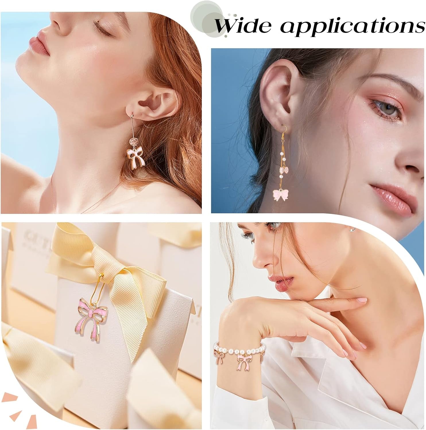 Enamel Bowknot Charms for Jewelry Making Charms DIY Craft Supplies