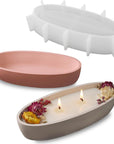 Large Bowl Resin Mold, 11.6'' Oval Bowl Silicone Molds for Resin Concrete Cement, Epoxy Casting Mold for Jewelry Makeup Storage Container Candle Boat Succulent Pot, Table Home Decoration