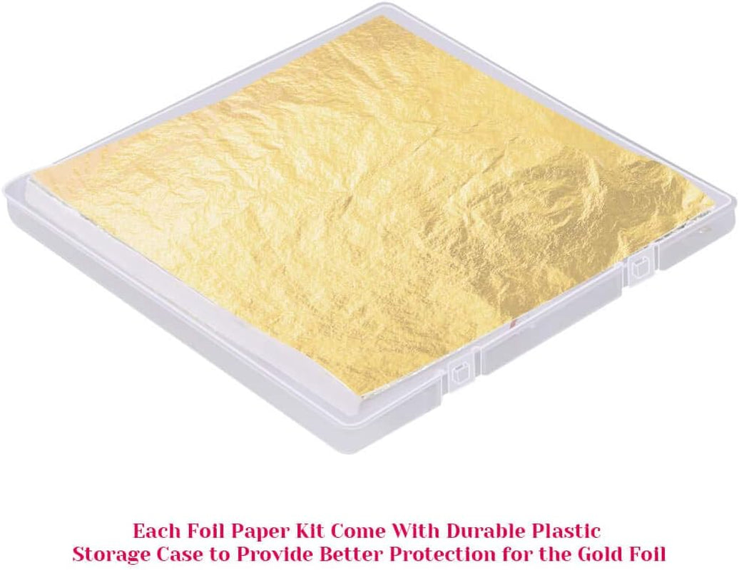 Gold Leaf Sheet for Resin,  300 Sheets Gold Flakes for Resin Nail Foil for Resin Jewelry Making Slime, Nail Arts, Gilding Crafting, Paint, Decoration, 5.5 by 5.5 Inches