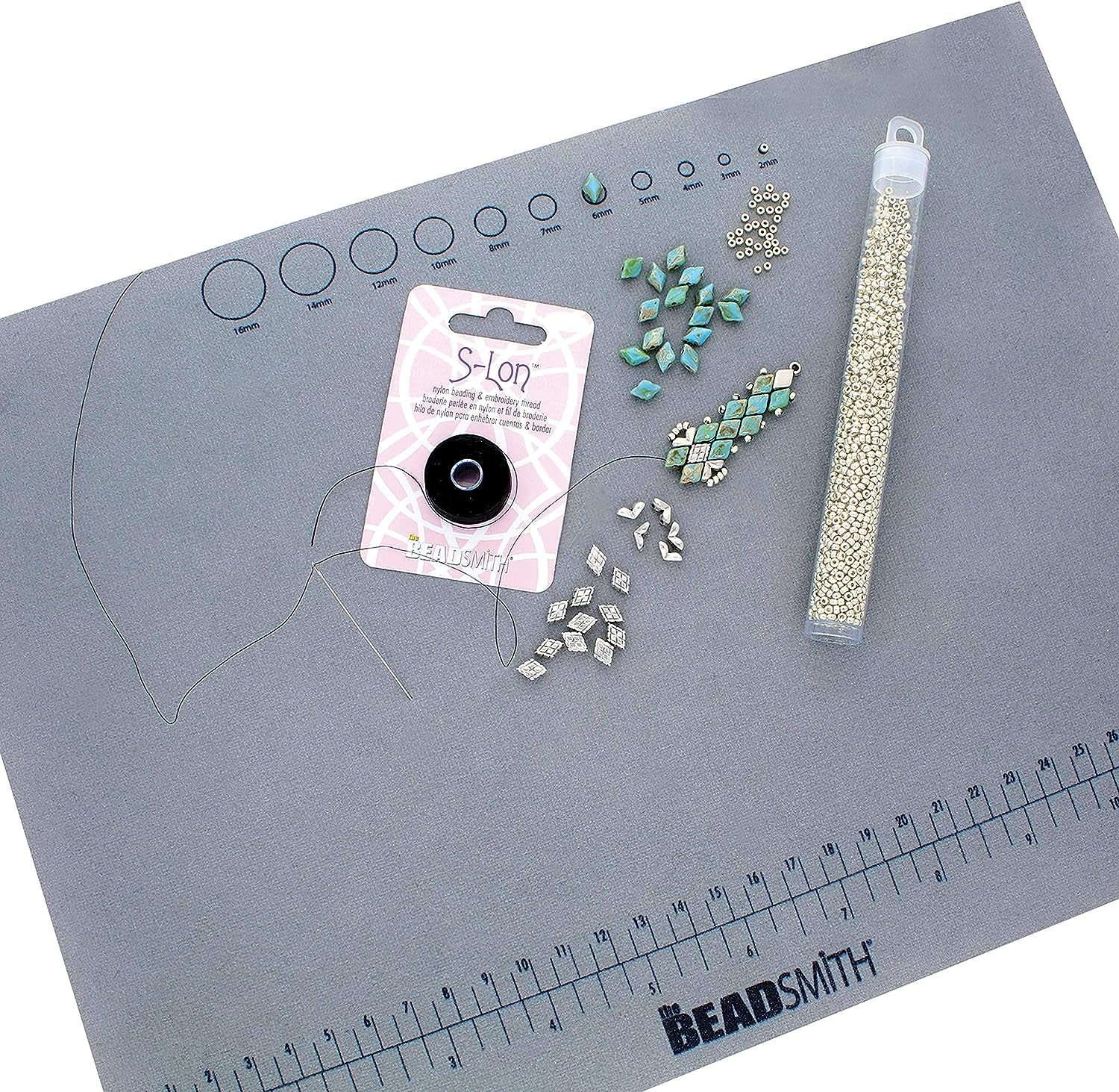 Non-Slip Treasure Mat, 11 X 14 Inches, Non-Slip Rubber Base with Soft Padded Surface, Laser Printed Measurements in Both Inches and Centimetres, Hangable Retail Put Up