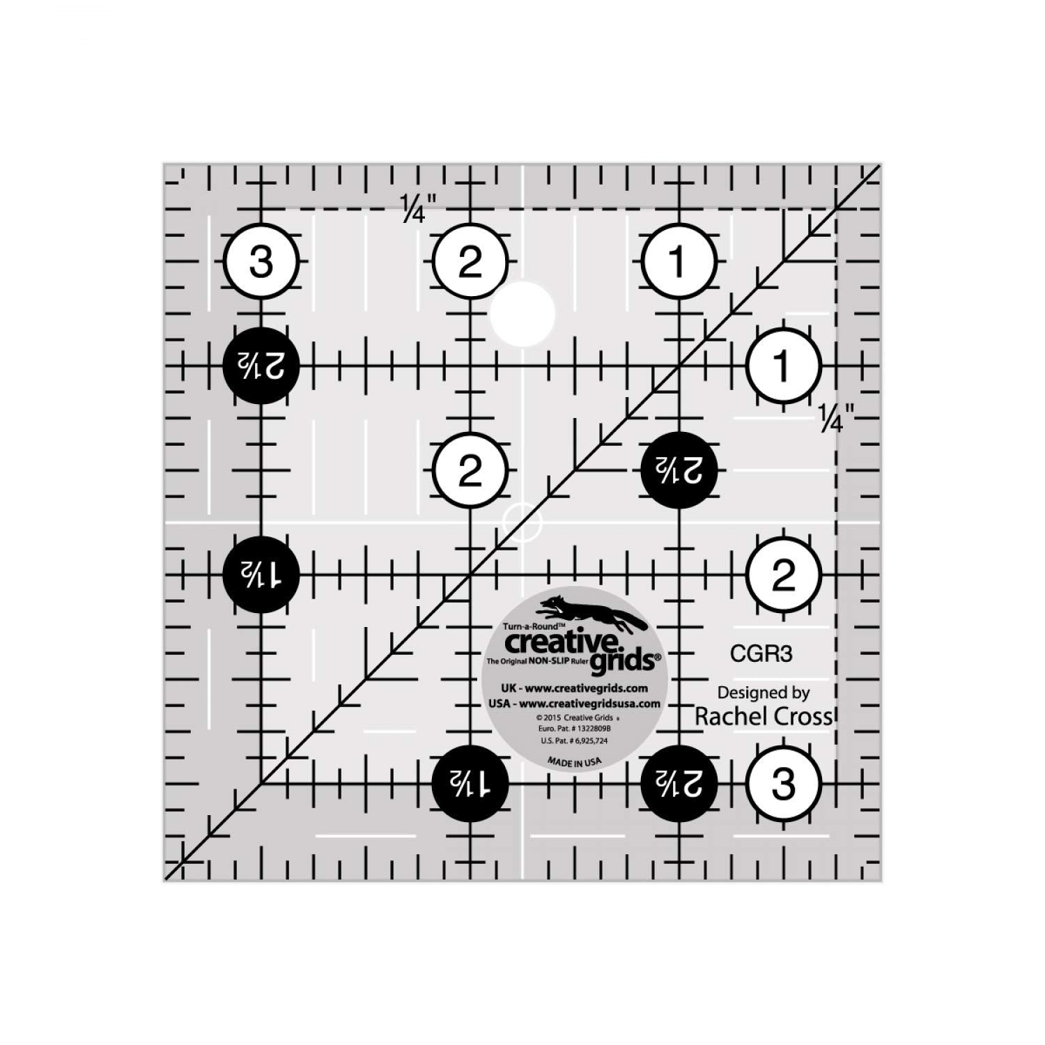 Quilt Ruler 3-1/2In Square - CGR3