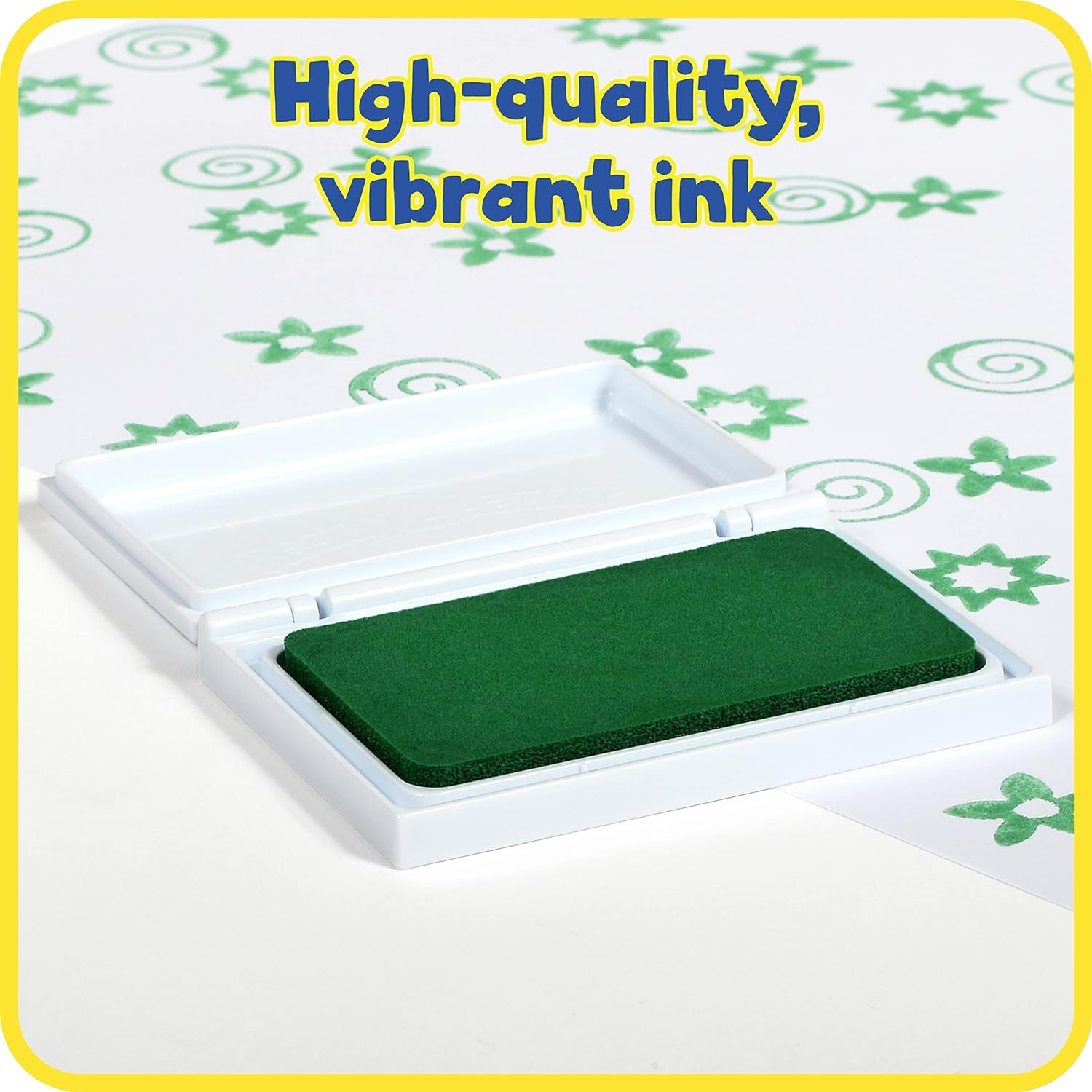 Washable Stamp Pad - Green - Non-Toxic - Fade Resistant - Perfect for Scrapbooks, Posters and Cards