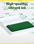 Washable Stamp Pad - Green - Non-Toxic - Fade Resistant - Perfect for Scrapbooks, Posters and Cards