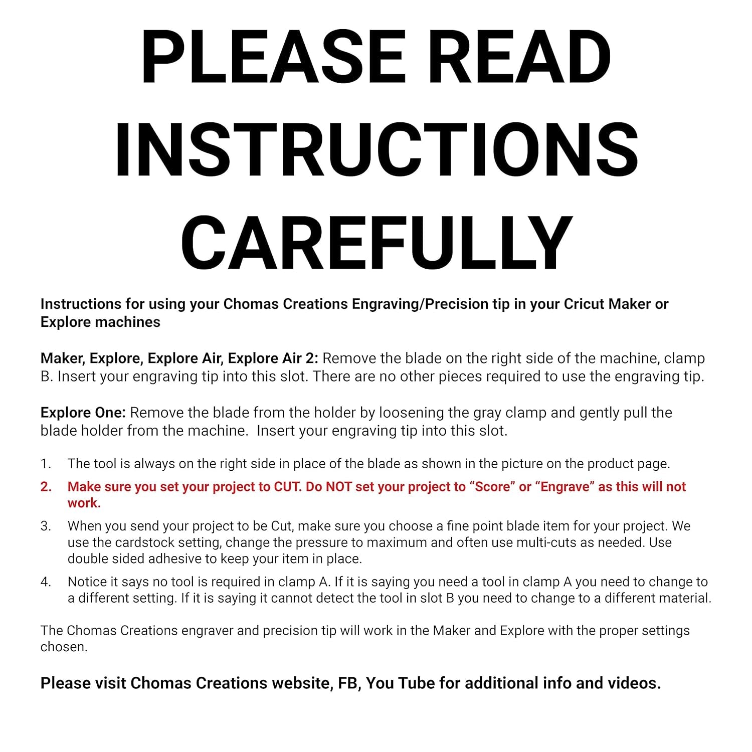 Etching/Engraving Precision Tip Tool for Maker & Explore (Standard)