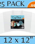 Ultra Clear .007 Plastic, Durable and Archival Film, Perfect for DIY Crafts, Stencils, Journals, Cards, 3D Embellishments, and More, 12" X 12", 25 Pack