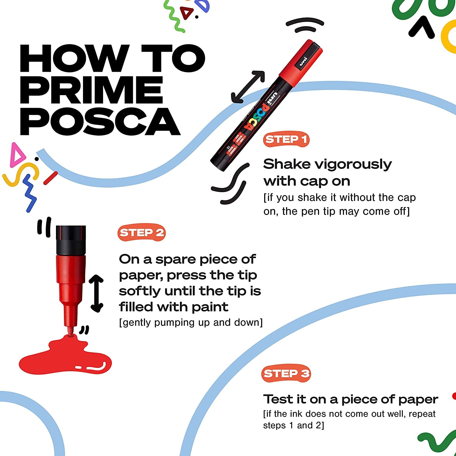 8-Tip Acrylic Paint Marker Set, Black, Non-Toxic, ACMI Certified, Allows You to Color on Any Surface, Ideal for Graffiti, Fine Art, DIY Projects, and More