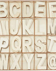 Unfinished Wooden Letters, Symbols, Storage Tray, 3 Inch Alphabet (112 Pieces)