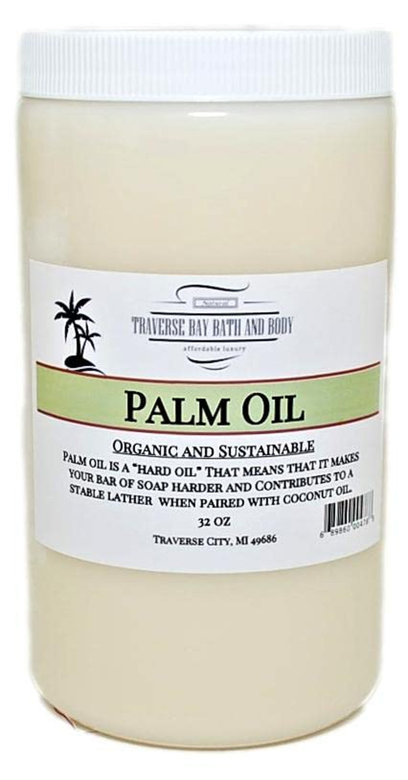 Palm Oil, Soap Making Supplies. Organic, Sustainable, Kosher, 32 Fl Oz. DIY Projects.