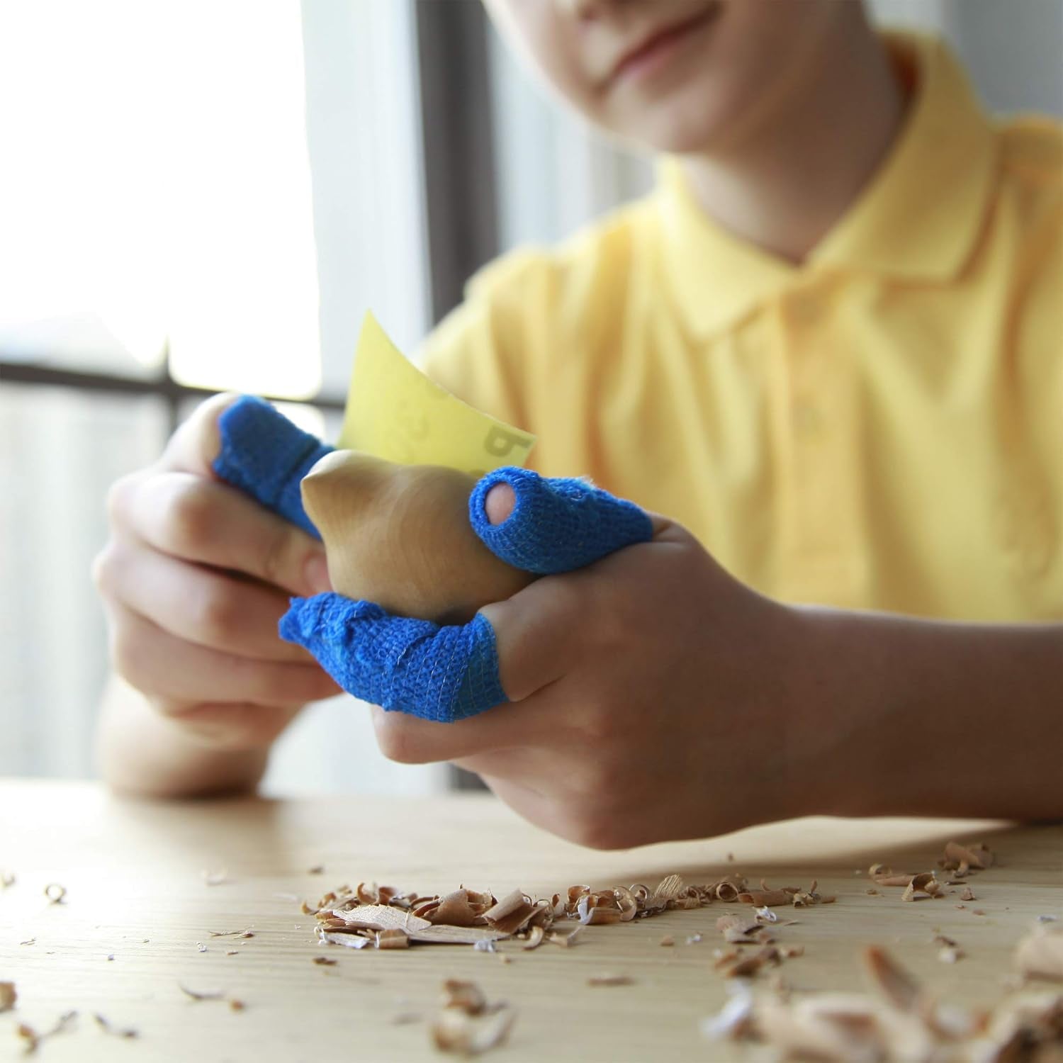 Cut Resistant Tape Adherent Wrap Tape No-Cut Tape for Wood Carving and Whittling NCT6 6Pcs