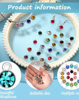 80 Pieces Crystal Birthstone Charms with 200 Jump Ring Handmade DIY Beads Pendant Mixed Color Birthstones for Jewelry Making round Charms for Bracelets Necklaces Jewelry Findings (Vivid Color)