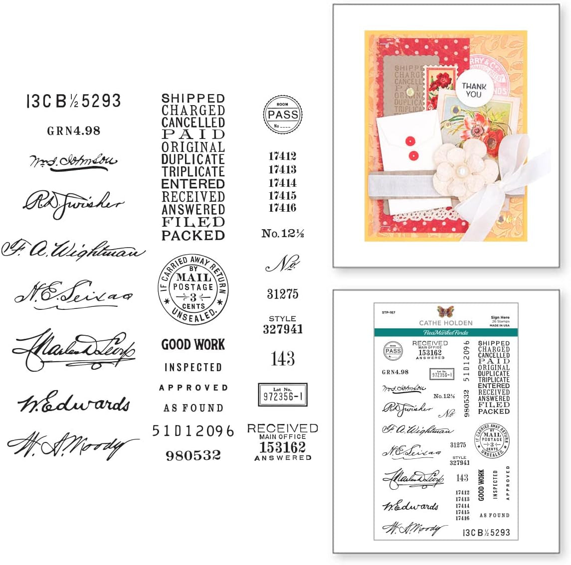 Sign Here by Cathe Holden Clear Stamp Set
