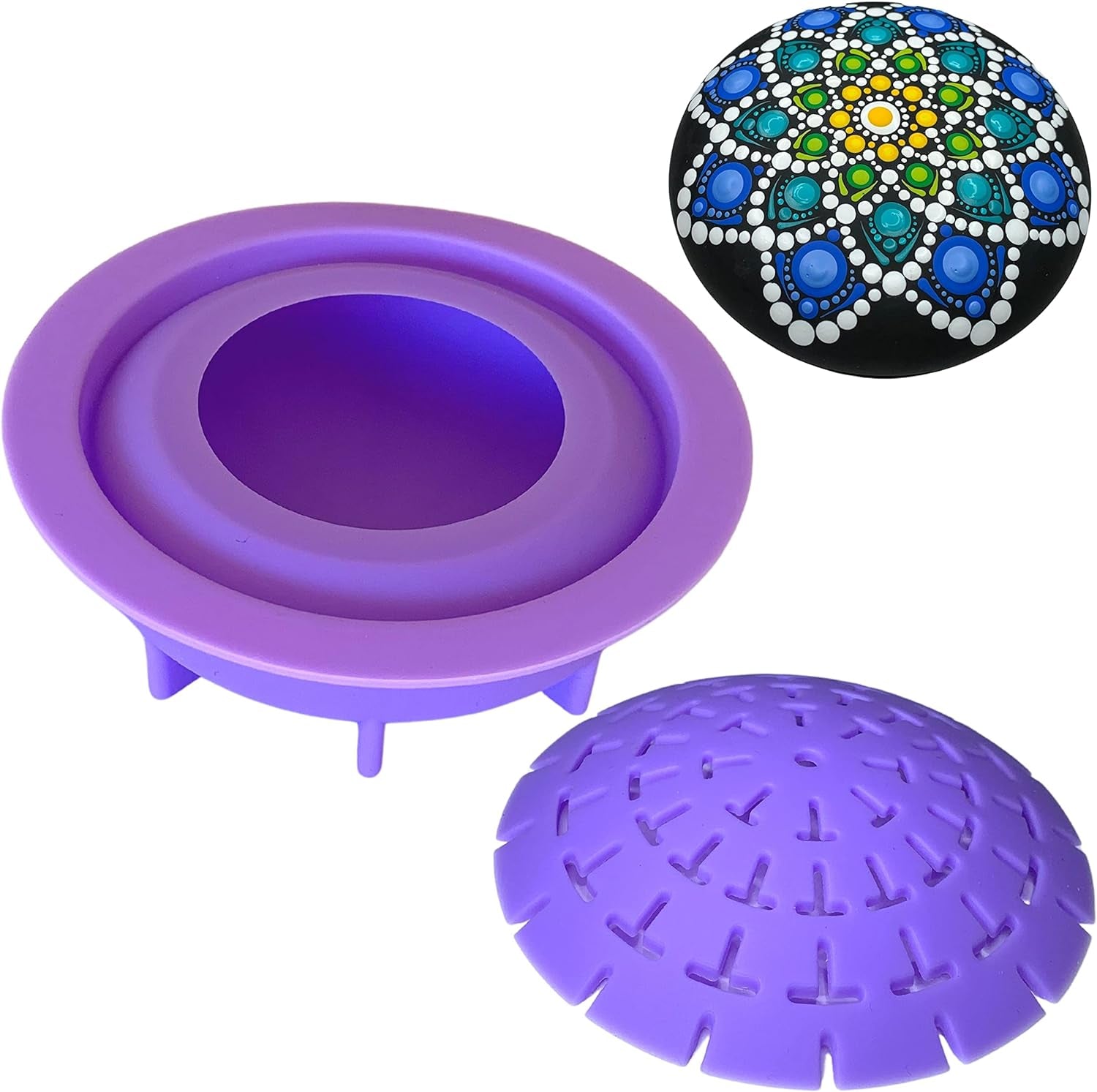 Mold for Making Stones with Dome Template - Design 