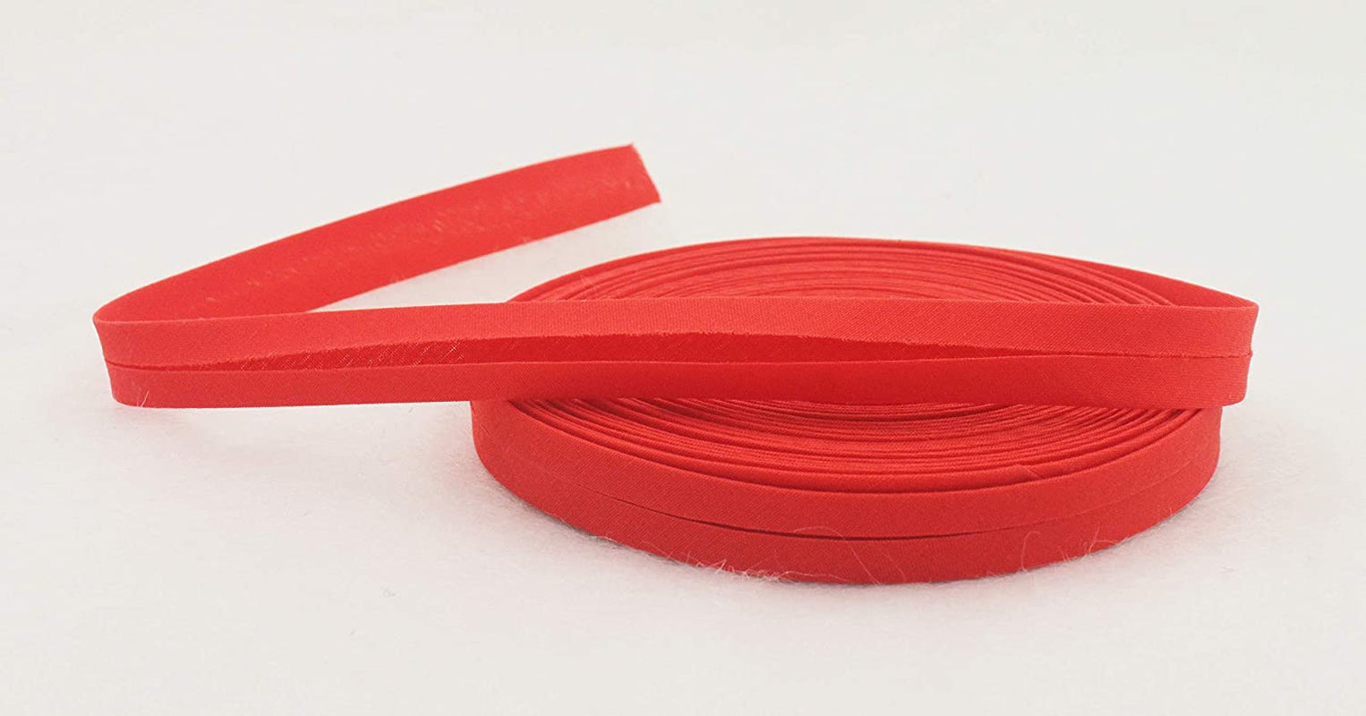 12Mm 1/2&quot; Single Fold Bias Tape Bias Binding for Sewing Solid Color 100% Polyester