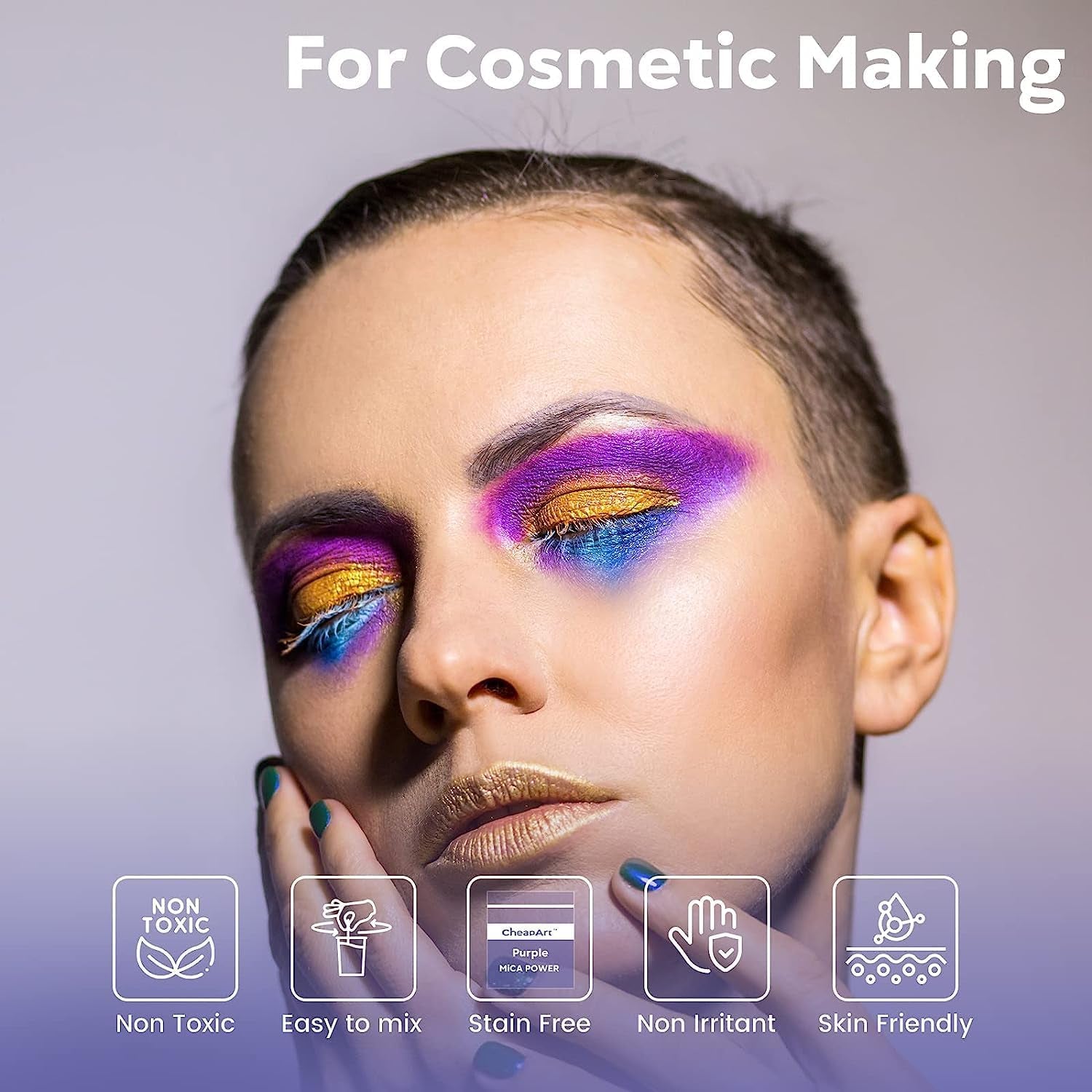 20 Colors Mica Powder for Epoxy Resin - 10G Each Bottle Shimmer Large Amount Pigment Powder Shimmer Cosmetic Grade Mica Powder for Soap Making, Lip Gloss, Candle Dye, Bath Bombs, Nails