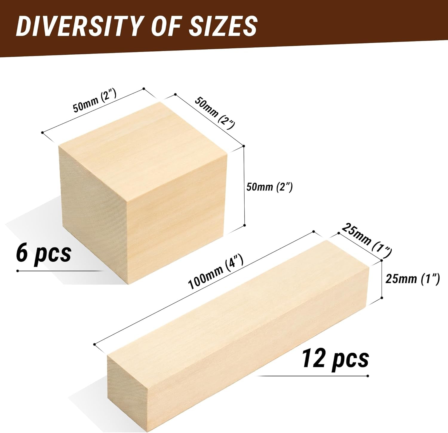 Basswood Carving Blocks BW 18 Pcs Whittling Wood Carving Blocks Basswood for Carving Wood for Whittling Kit Wood Blocks for Carving Bass Wood for Wood Carving Set Wood Carving Wood Crafts