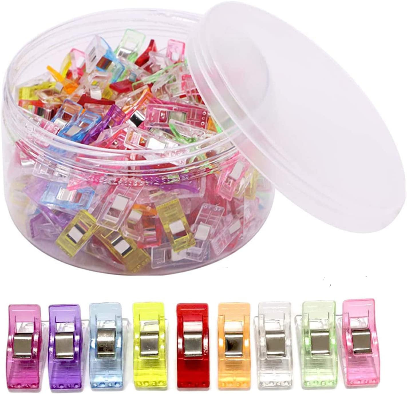 150 PCS Multipurpose Sewing Clips, Clips for Sewing, Quilting Clips for Fabric Sewing Binding Crafting, Assorted Bright Colors