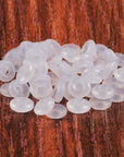300 Pieces Silicone Rubber Stopper Rings Clear Rubber O Rings Rubber Spacer Beads Rings for Bracelet Necklace DIY Jewelry Making Accessories