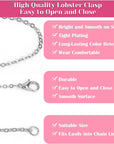 Chains for Jewelry Making, 60Ft Jewelry Making Chains for Necklace with Pliers, Open Jump Rings and Lobster Clasps for Making Jewelry DIY Necklace Bracelet Anklet, 6Colors 2Mm