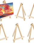 6 Pack 9 Inch Wood Easels, Easel Stand for Painting Canvases, Tripod, Kids Student Tabletop Easels for Painting, Art Craft Painting Easel Stand for Artist Adults Students