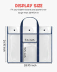 2 Pack Large Poster Storage Bag (31.5"×25.5") Bulletin Board Holder Art Portfolio Container for Teachers Classroom Organization