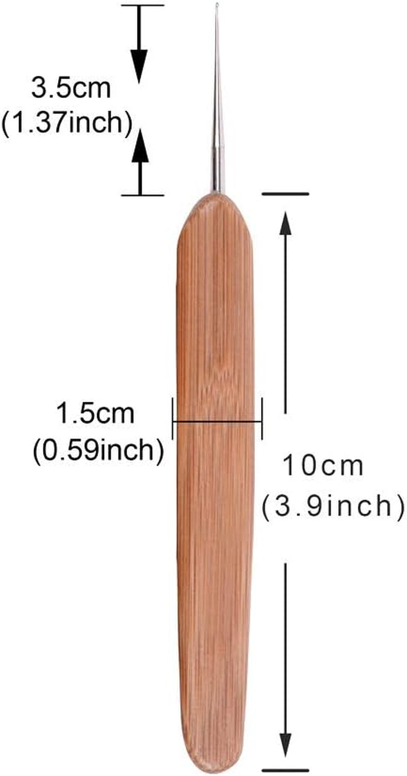 2Pcs/Set Dreadlock Crochet Hook for Hair Dreadlock Needle Tool for Craft Dreadlock Crochet Needles (1 Hook 0.5Mm + 1 Hook 0.75Mm)