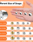 Leather Snaps and Fasteners Kit, Snap Button Kit Snaps Press Pliers and 15Mm Metal Leather Buttons, 40Sets 4Colors Leather Snaps for Fabric, Clothes, Jackets, Purse, Belts, Bags, Leather Snaps