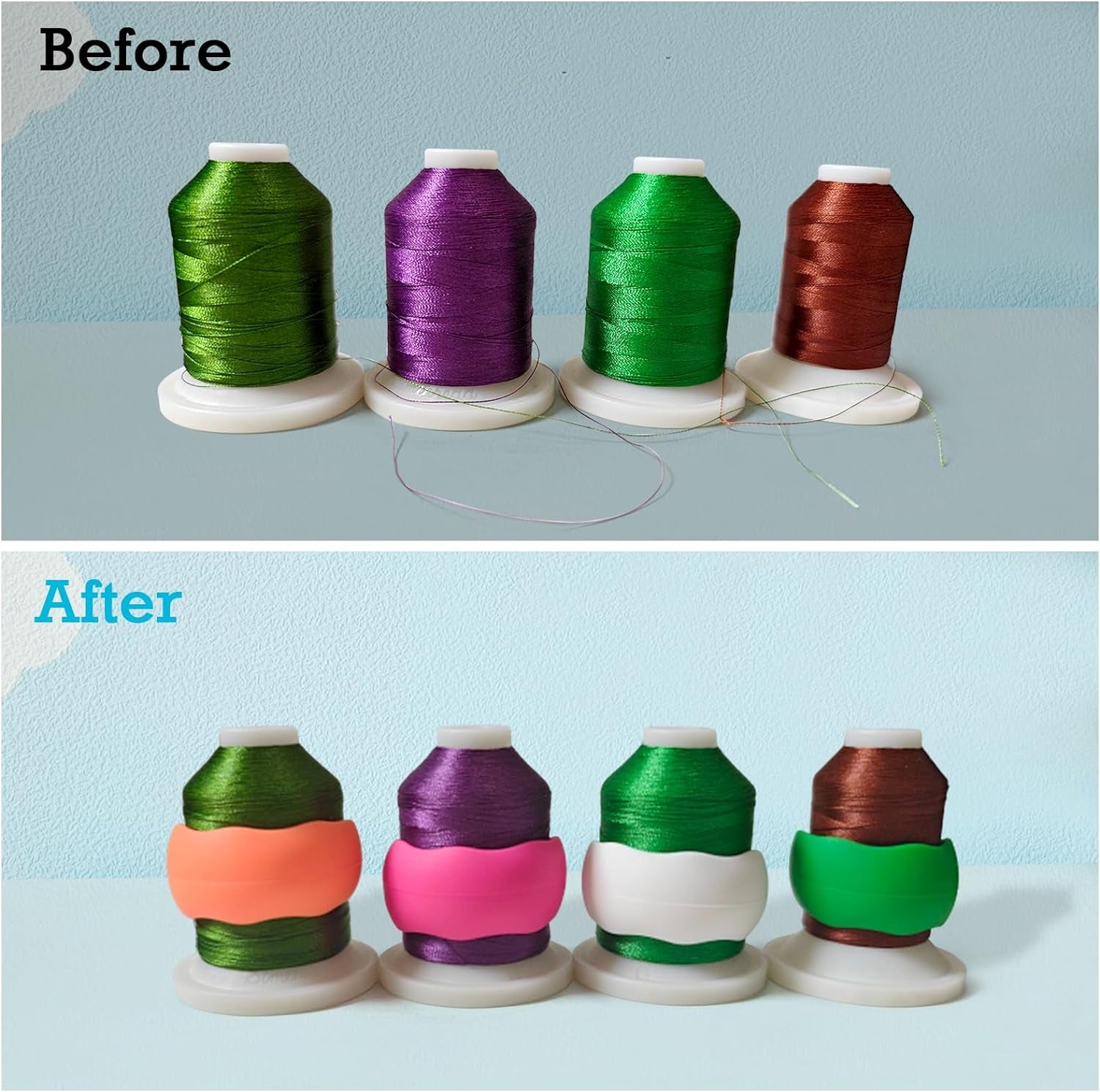 65PCS（65PCS+1PCS Gift) Embroidery Thread Holder-Keep Thread Spool Organized - Thread Spool Holder for Embroidery Thread,Sewing