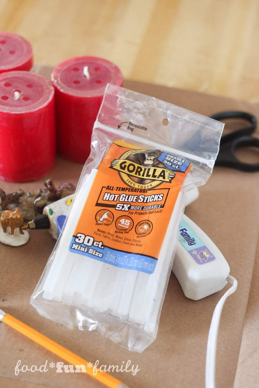 Hot Glue Sticks, Mini Size, 8" Long X .27" Diameter, 25 Count, Clear, (Pack of 2)