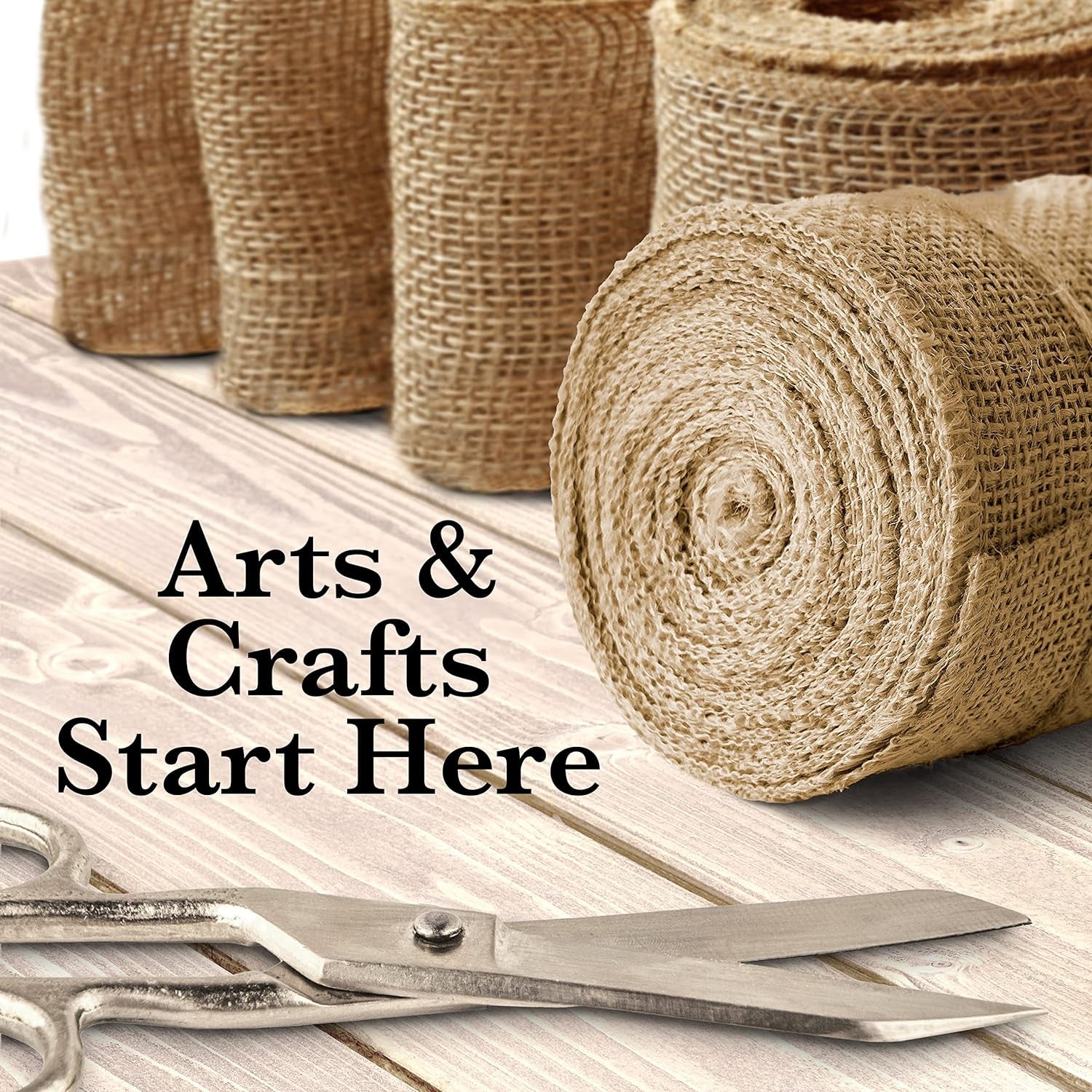 Burlap Ribbon 3 Inch Wide - Burlap Roll Fabric Ribbon, 10 Yard Burlap Ribbon for Crafts, Burlap Flower Wrap, Rustic Ribbon for Gifts, Holidays and Decorations