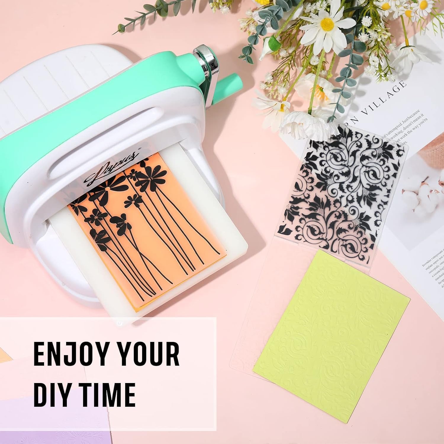 20 Pcs Embossing Folders for Card Making Embossing Machine Template DIY Plastic Embossing Stencil Paper Card Decorating Mold for Scrapbook Photo Album DIY Craft, 5.8 X 3.9 Inch(Vintage)