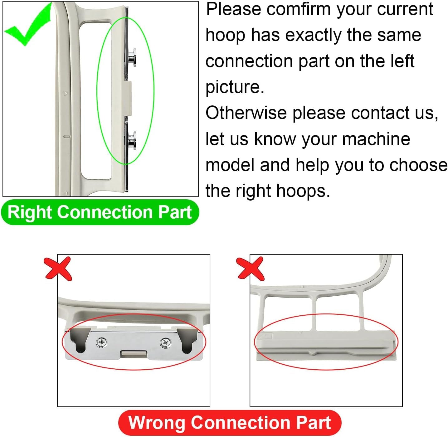 Embroidery Hoops for Brother SE700 SE600 PE535 PE550D PE545 SE400 PE525 PE540D PE500 SE625 SE425 M380D Innovis Babylock Brother Embroidery Machine Hoop (3In1 Set)