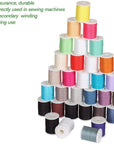 60 Pcs Bobbins Sewing Thread Kit, Polyester Mini Bobbins and Thread Spools for Hand & Machine Sewing