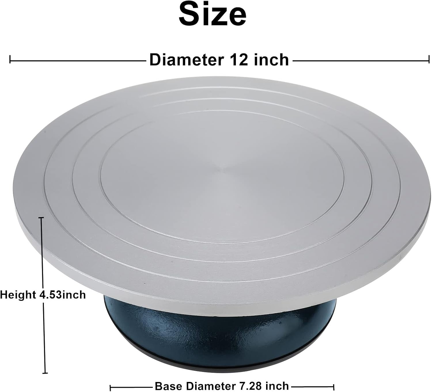 Large 12 Inch Sculpting Wheel, Heavy Duty Banding Wheel All Metal Construction Turntable with Ball Bearings