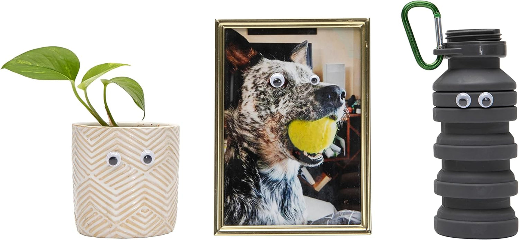 Googly Eyes: Emergency Use Adhesive Eyeballs in Giftable Steel Tin - 150 Pcs, 3 Sizes