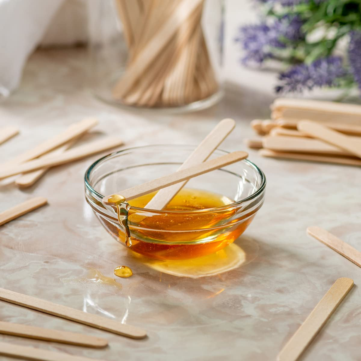 [1000 Count] 4.5 Inch Wooden Multi-Purpose Popsicle Sticks for Crafts, Ice, Ice Cream, Waxing, and Tongue Depressor Wood Sticks