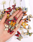 100 PCS Butterfly Wooden Buttons,1 Inch Colorful 2 Holes Mixed Decorative Buttons for DIY Sewing&Wood Craft Clothes Accessories