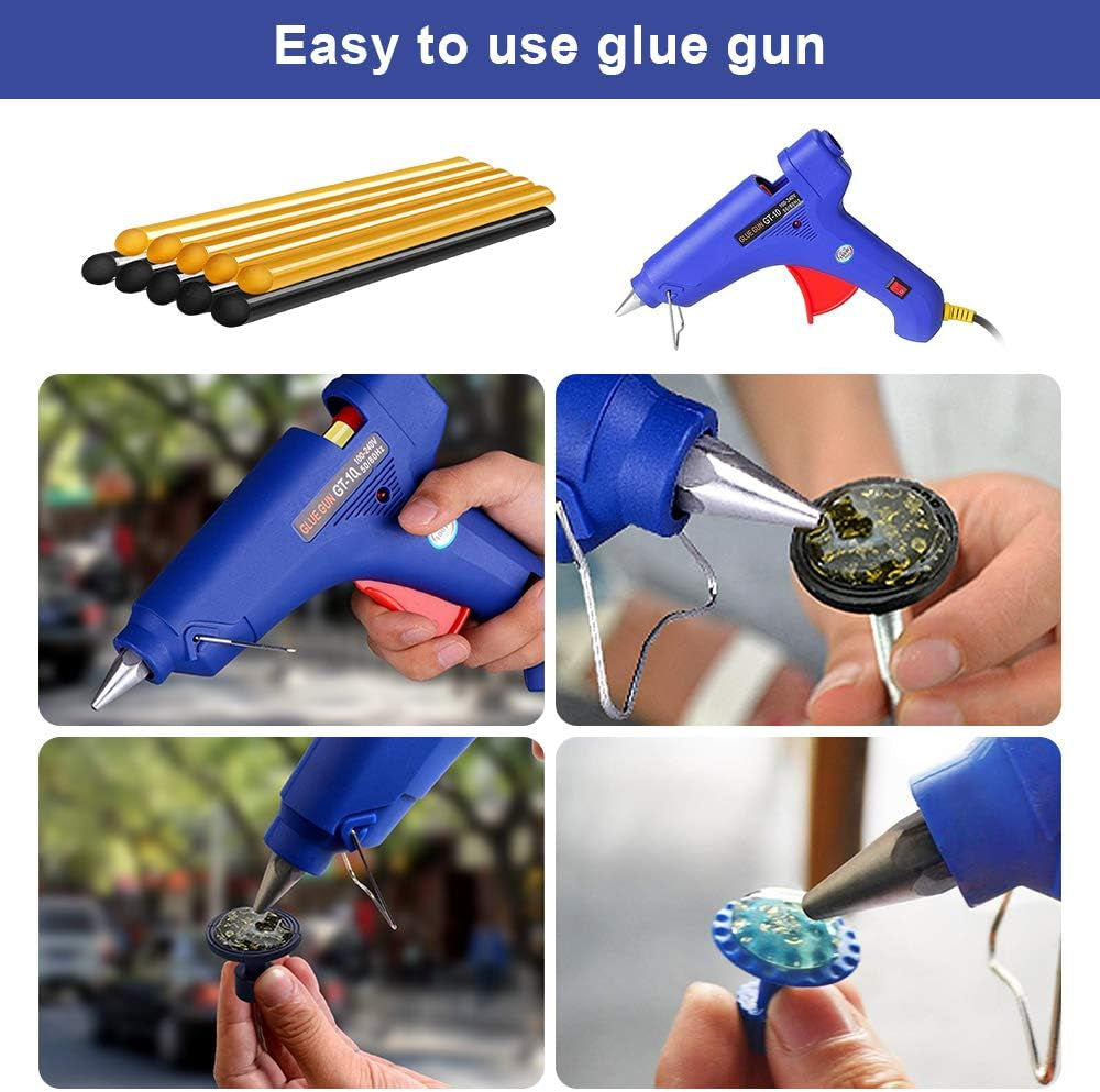 Glue Gun - 100W Hot Glue Gun with 10Pcs High Adhesion Hot Glue Sticks for Car Dent Repair, Home Improvement, Quick Daily Repair and DIY Small Craft Projects
