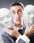 36 Pieces Paper Mache Masks White DIY Craft Paintable Mask Cosplay Mask Halloween Party Decor for Women Men, 2 Sizes