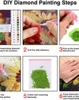 5D DIY Diamond Painting Kits for Adults Kids, Sea Turtle Stained Glass Full Drill Embroidery Cross Stitch Crystal Rhinestone Paintings Pictures Arts Wall Decor Painting Dots Kits 15.7X11.8 In