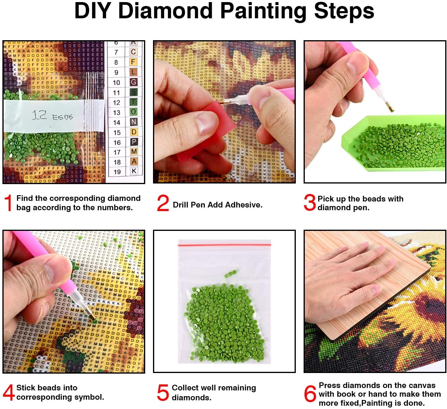 5D DIY Diamond Painting Kits for Adults Kids Farmhouse Full Drill Embroidery Cross Stitch Crystal Rhinestone Paintings Pictures Arts Wall Decor Painting Dots Kits 15.7X11.8 In