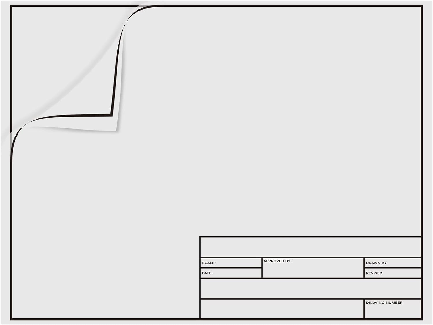 10 Sheets Architectural Vellum Paper Translucent White Vellum Sheets Drafting Paper Rag Vellum with Border and Title Block (18 X 24 Inches)