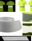 2" Safety Silver Reflective Iron on Fabric Clothing Tape Stripe Heat Transfer Vinyl Film M02 (2" X 33Ft)