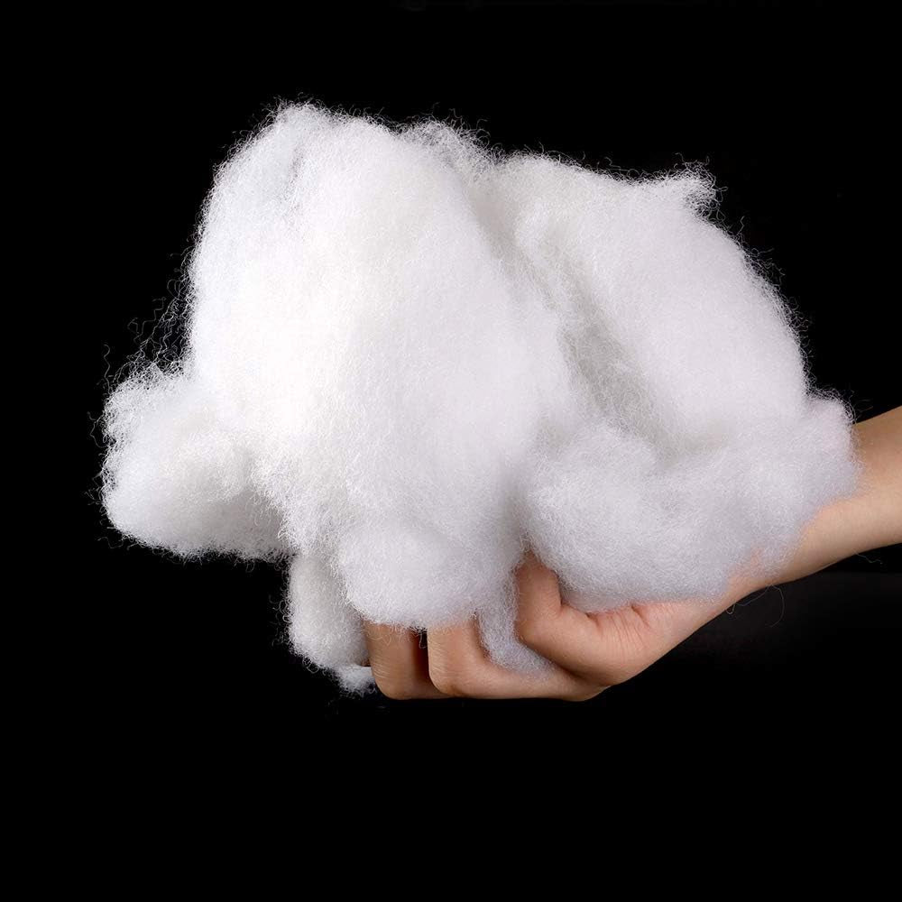 250G/8.8Oz Premium Polyester Fiber,White,Doll or Pillow Stuffing